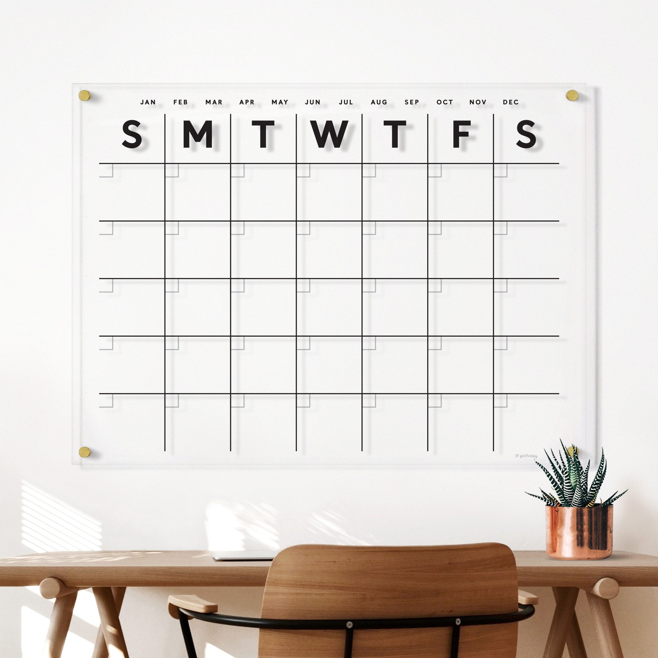 Acrylic Calendar - Dry Erase Weekly & Monthly Wall Board - 1 Board –  DeskBoard Buddy