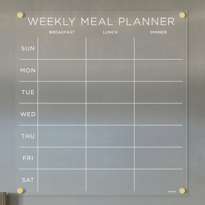 Clear Acrylic Fridge MEAL PLANNER