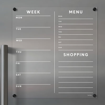 FRIDGE calendar - Magnetic acrylic with with customizable sections