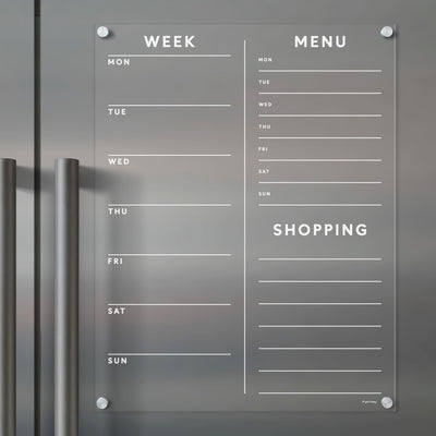 FRIDGE calendar - Magnetic acrylic with with customizable sections