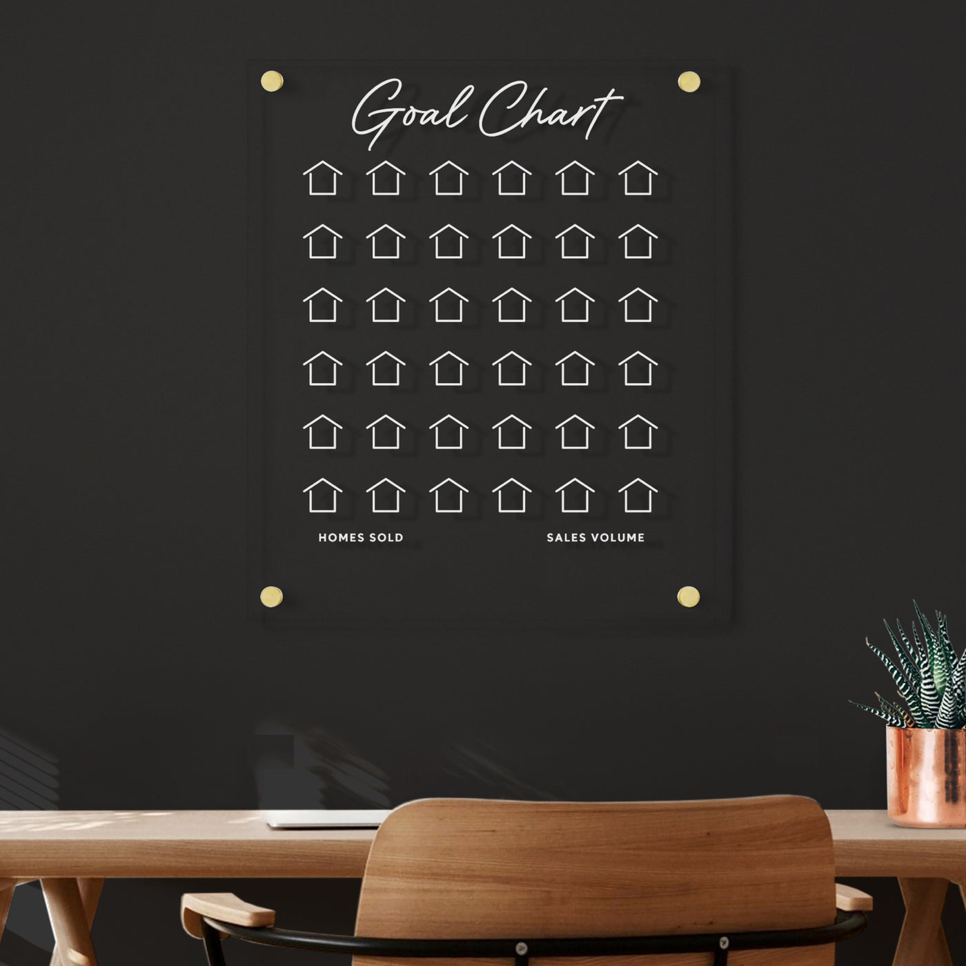 Goal Chart | Sales Tracker for Real Estate | Clear Acrylic