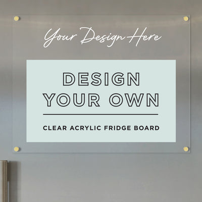 Acrylic Fridge Board | Design Your Own Magnetic Board | Horizontal