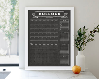 18 x 24 MEDIUM VERTICAL CHALKBOARD DRY ERASE CALENDAR - #18112