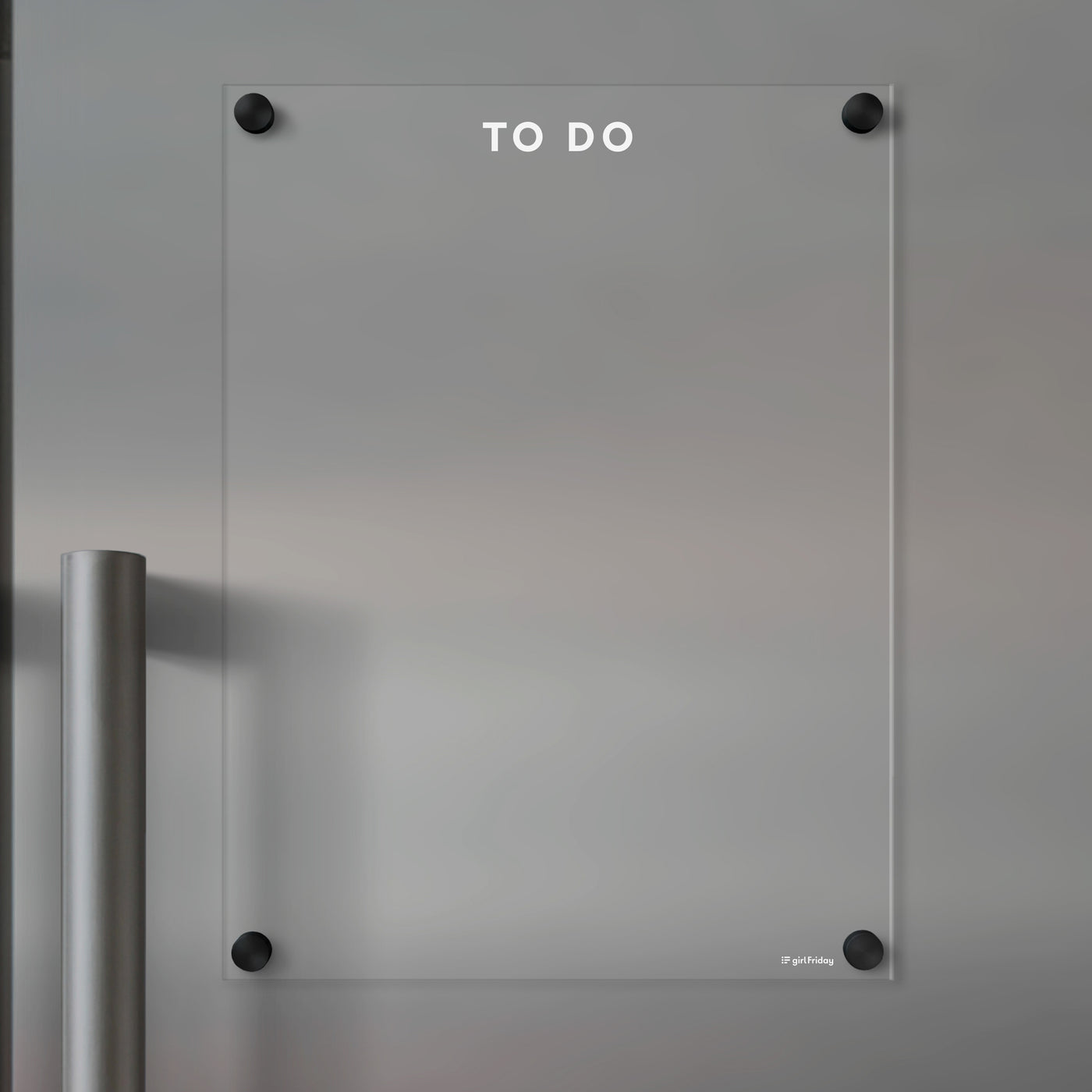 Acrylic fridge To Do list | White text