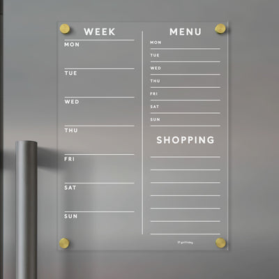 FRIDGE calendar - Magnetic acrylic with with customizable sections