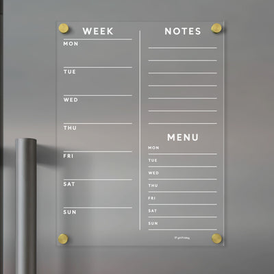 FRIDGE calendar - Magnetic acrylic with with customizable sections