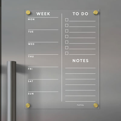 FRIDGE calendar - Magnetic acrylic with with customizable sections