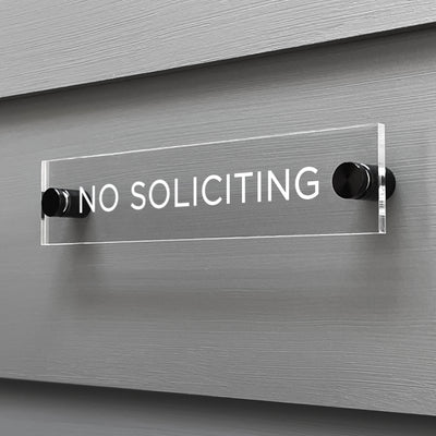 No Soliciting Acrylic sign