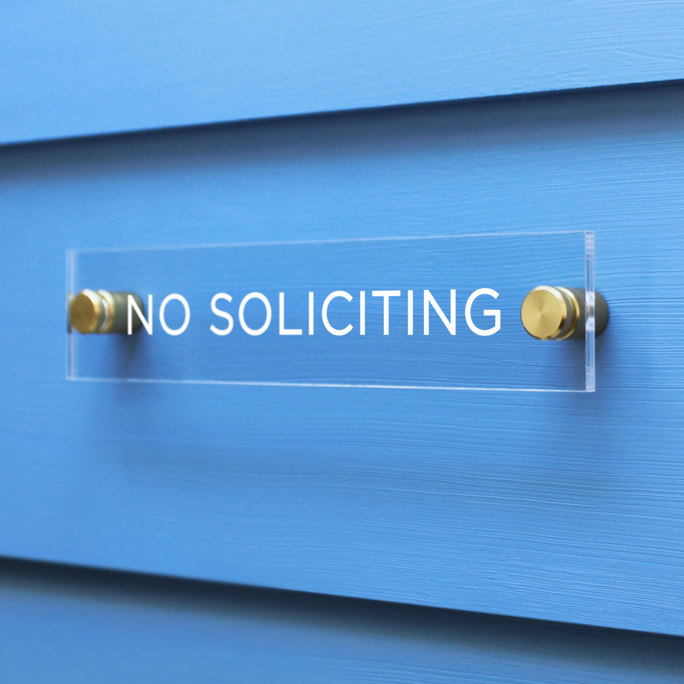 No Soliciting Acrylic sign