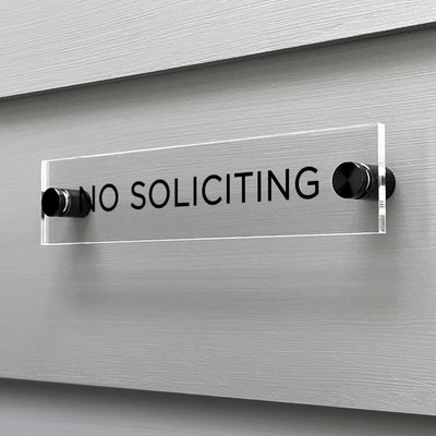 No Soliciting Acrylic sign