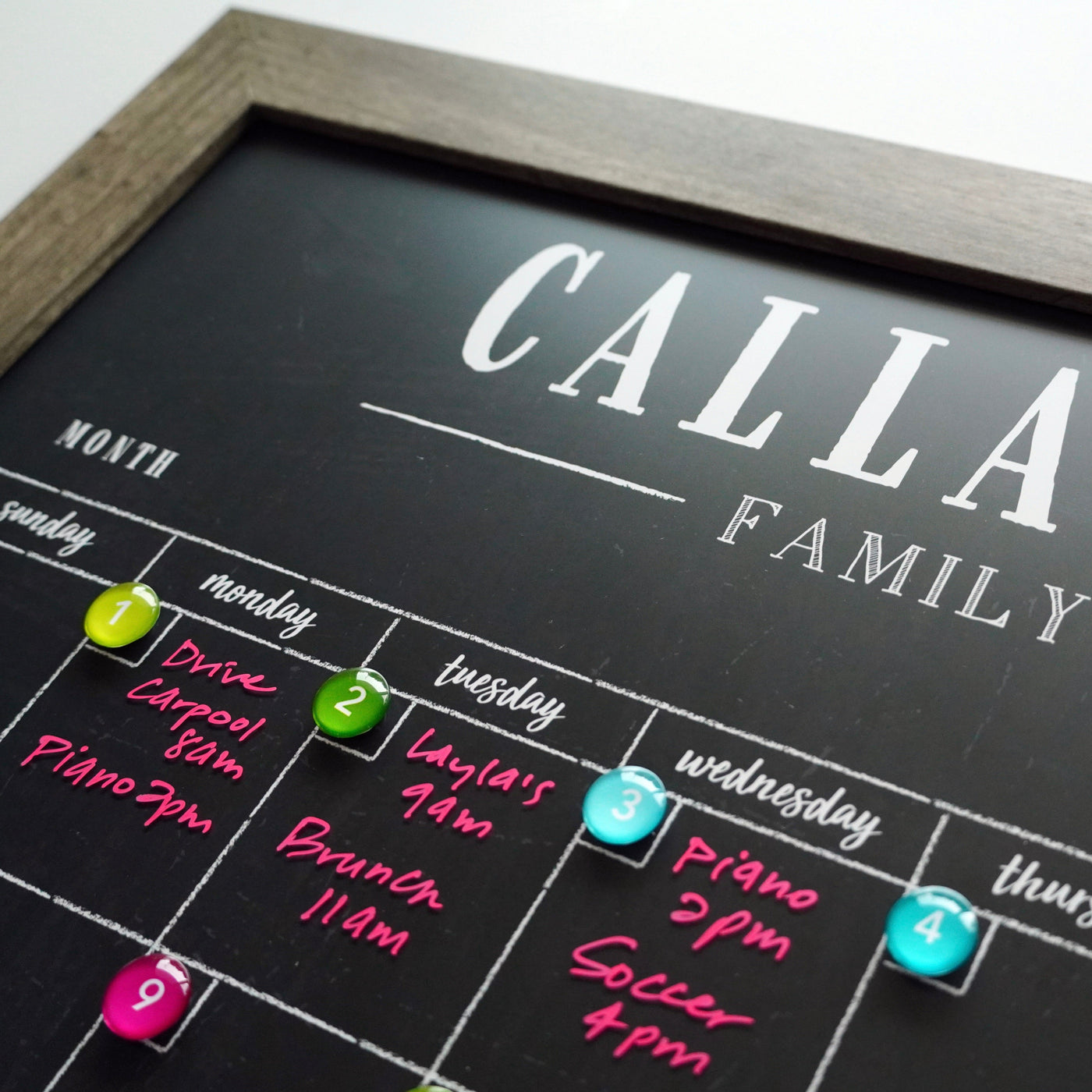 2024 Personalized Dry Erase Framed Monthly 18 x 24 Calendar - #18100