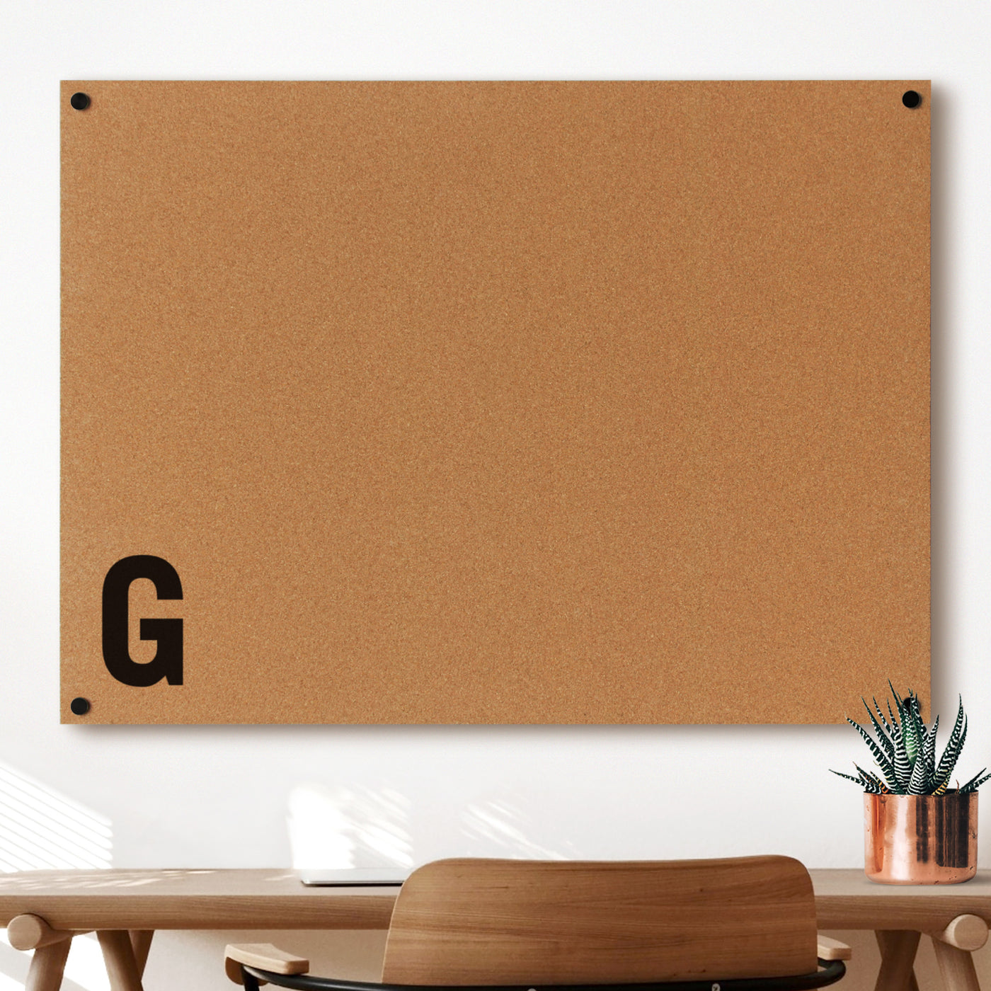 Modern Cork Board with custom letter