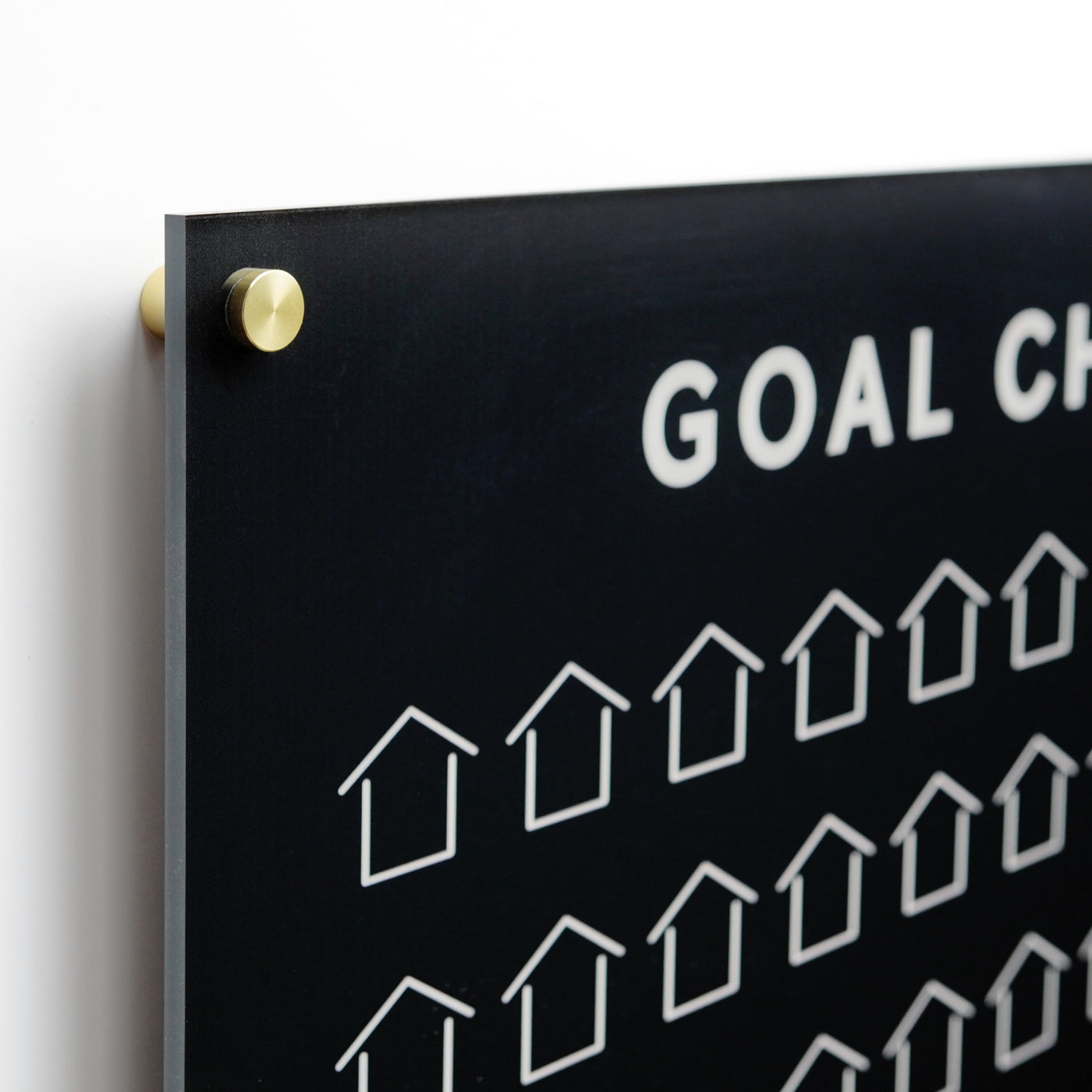 Customizable Goal Chart | Sales Tracker for any business | Black Acrylic