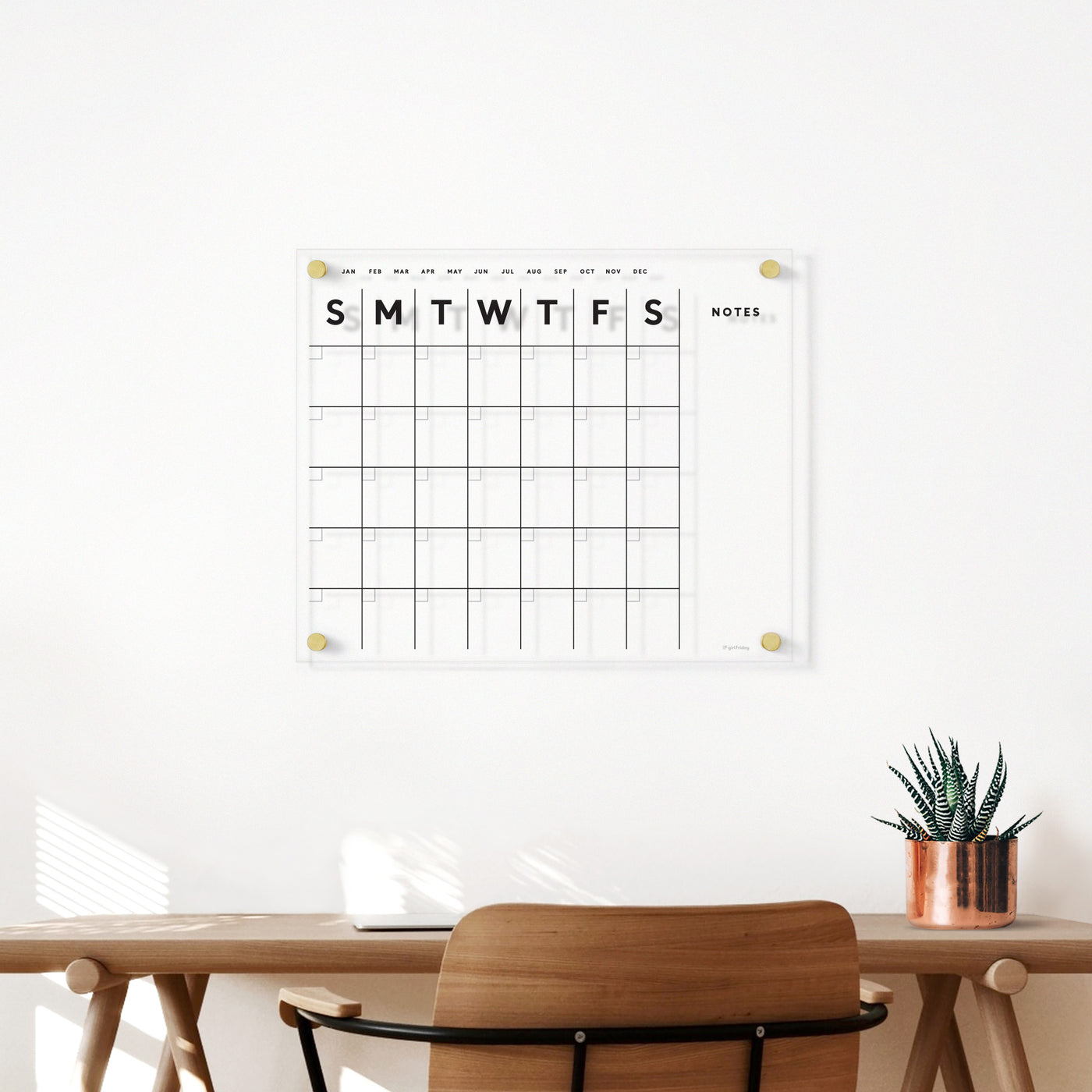 Acrylic Calendar with Side Notes